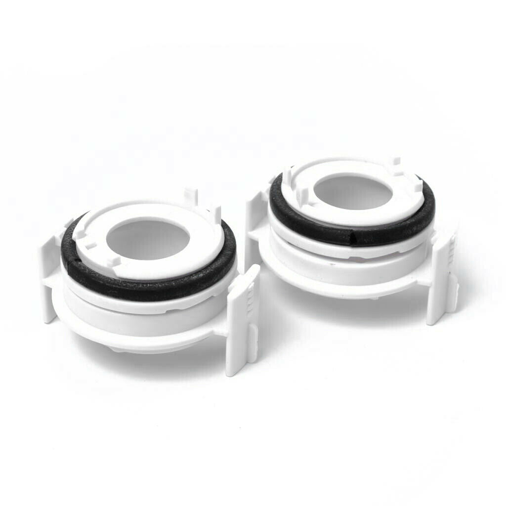 2 Pieces Bulbs Holder Adapters H7 Xenon HID for BMW E46 3 Series White