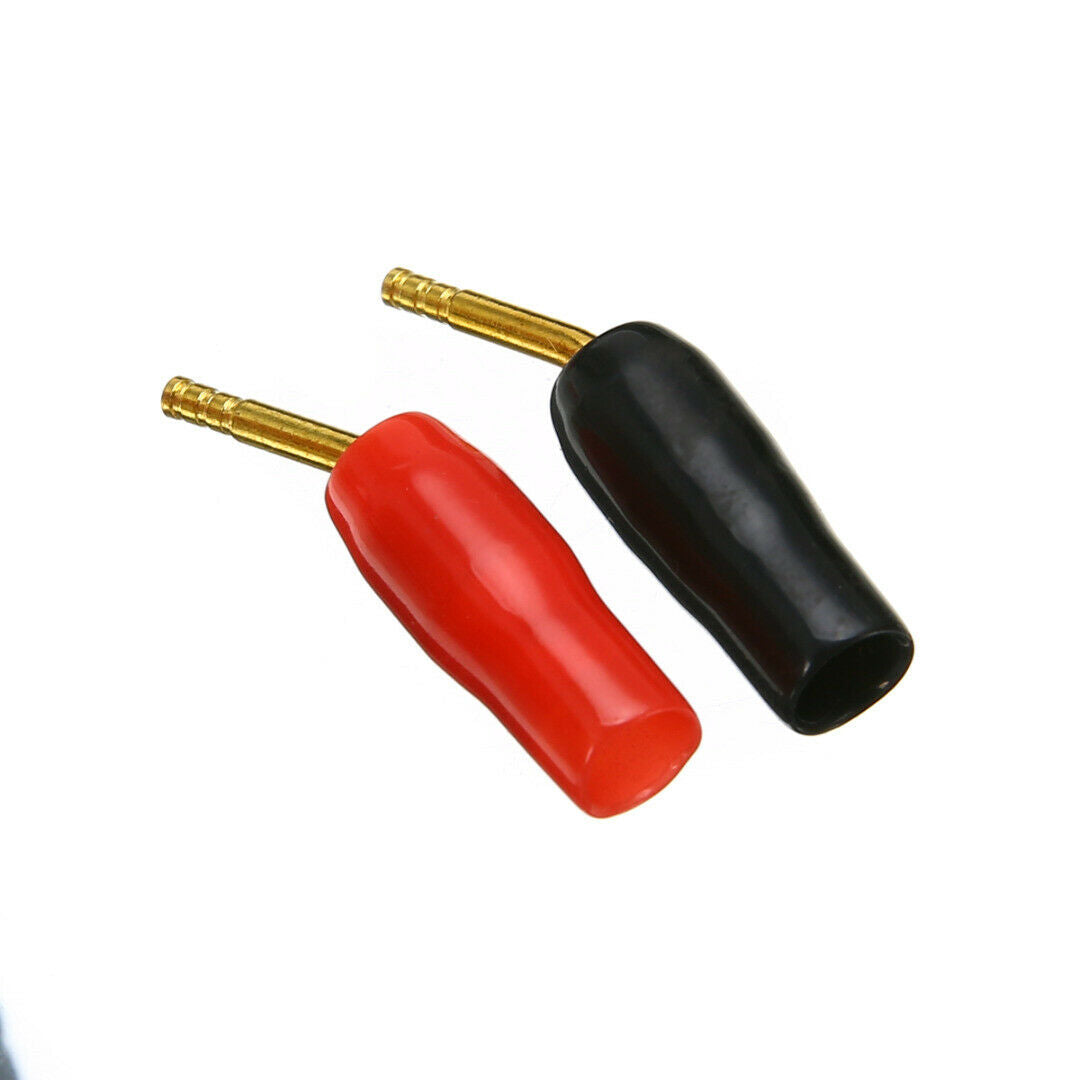 10pcs Banana Wire Pin Plug Speaker Connectors Screw Lock 2mm For Wire Cable Hifi