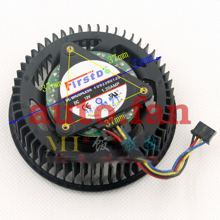 for   Wind Knight TURBO-GTX960/970-OC FD9238U12D Double Ball Graphics Fan