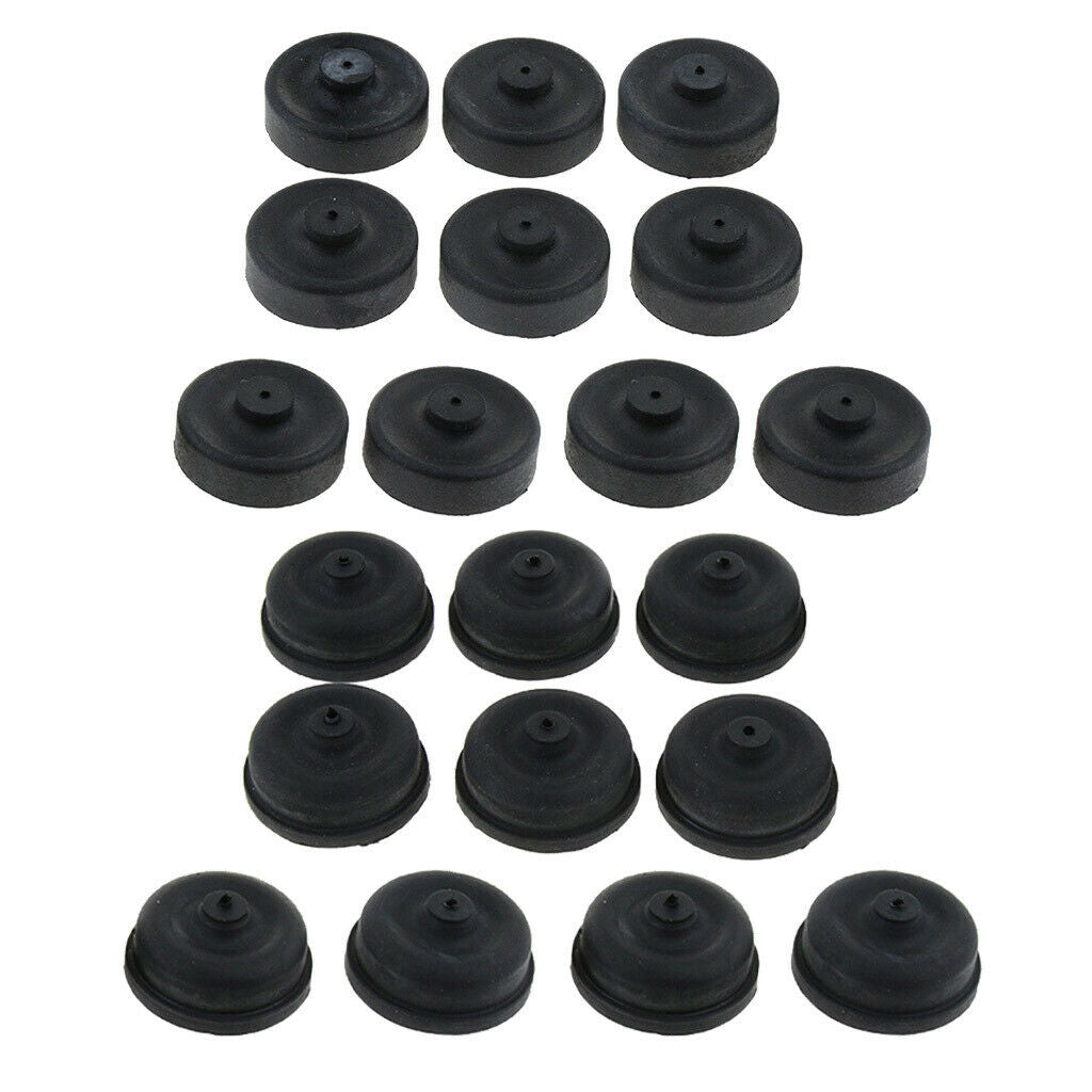 20 PCSFish Pond Air Pump Accessories O2 Pump Replace DIY Diaphragm Parts, Black,