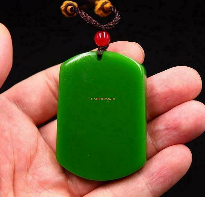 Green Jade Tiger Pendant Jewelry Necklace Gifts Jadeite Amulet Charm Natural A+