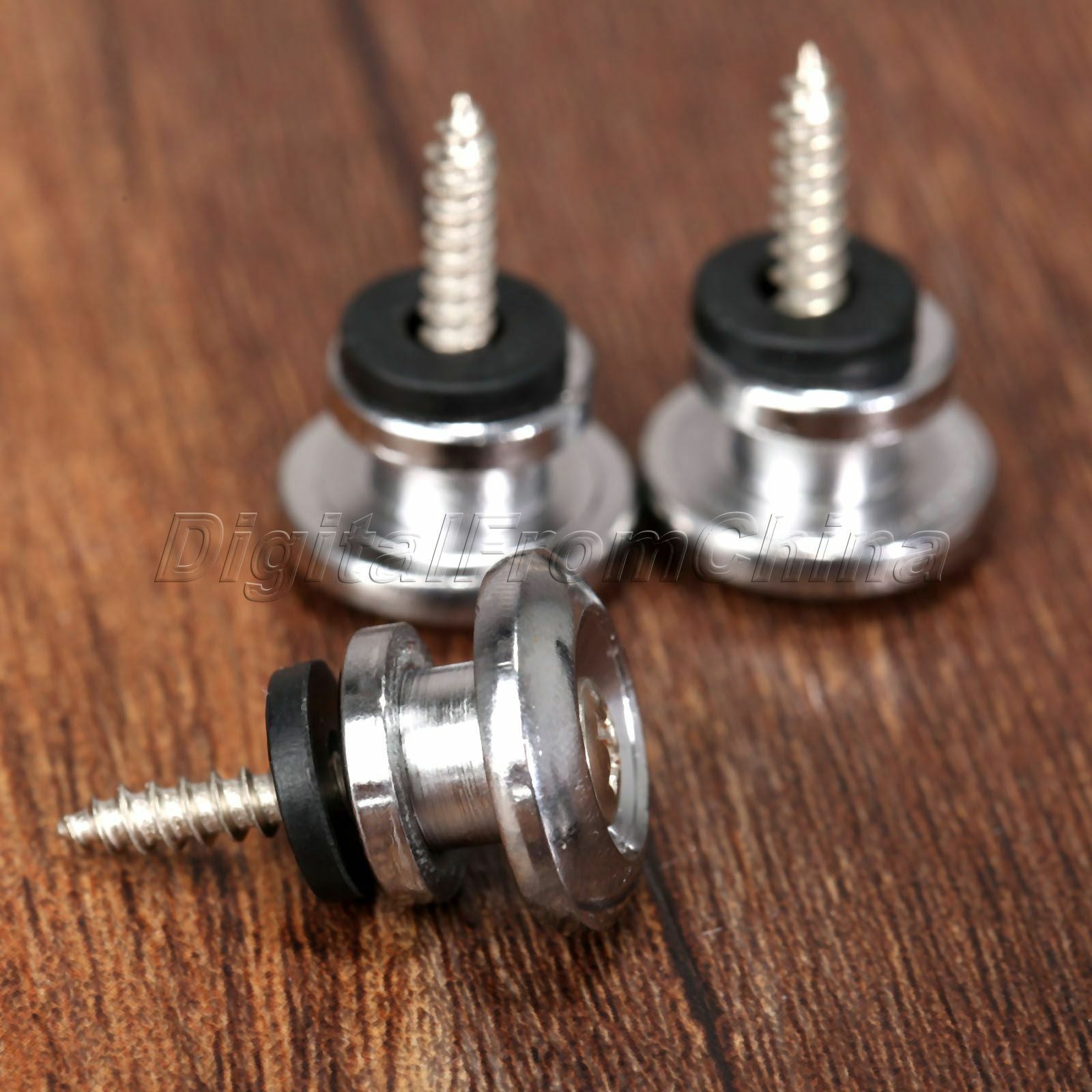 10pcs Acoustic Bass Electric Guitar Ukulele Locking Strap Tail Nail Button Screw