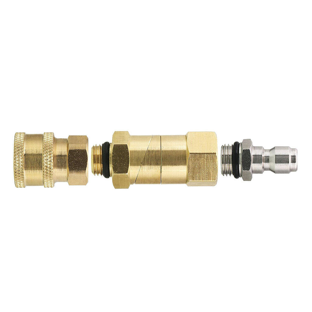 1/4'' Quick Connect Pivoting Coupler Pressure Washer Hose Adapter Quick Coupler