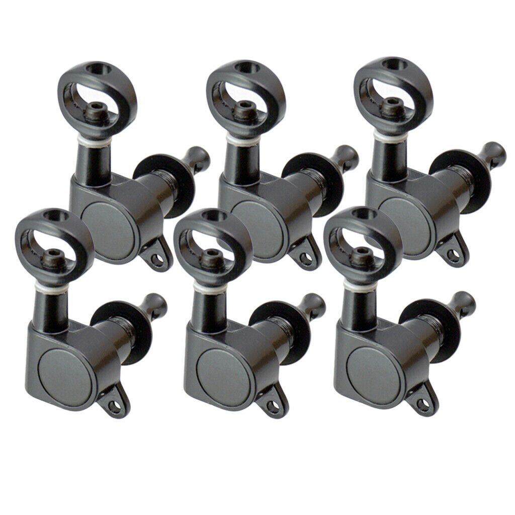 6 Pieces Right Full Closed Tuning Pegs Tuners for Electric Acoustic Guitar