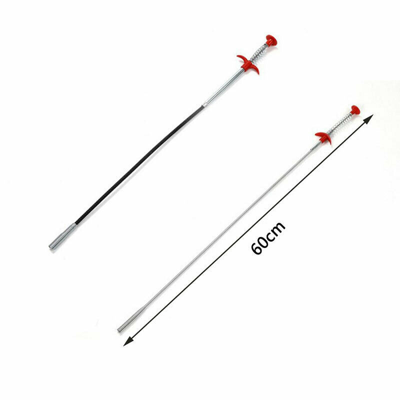 2pcs 60cm Drain Pipe Dredging Dredge Unblocker Drain Sink Sewer Cleaning TooBDA