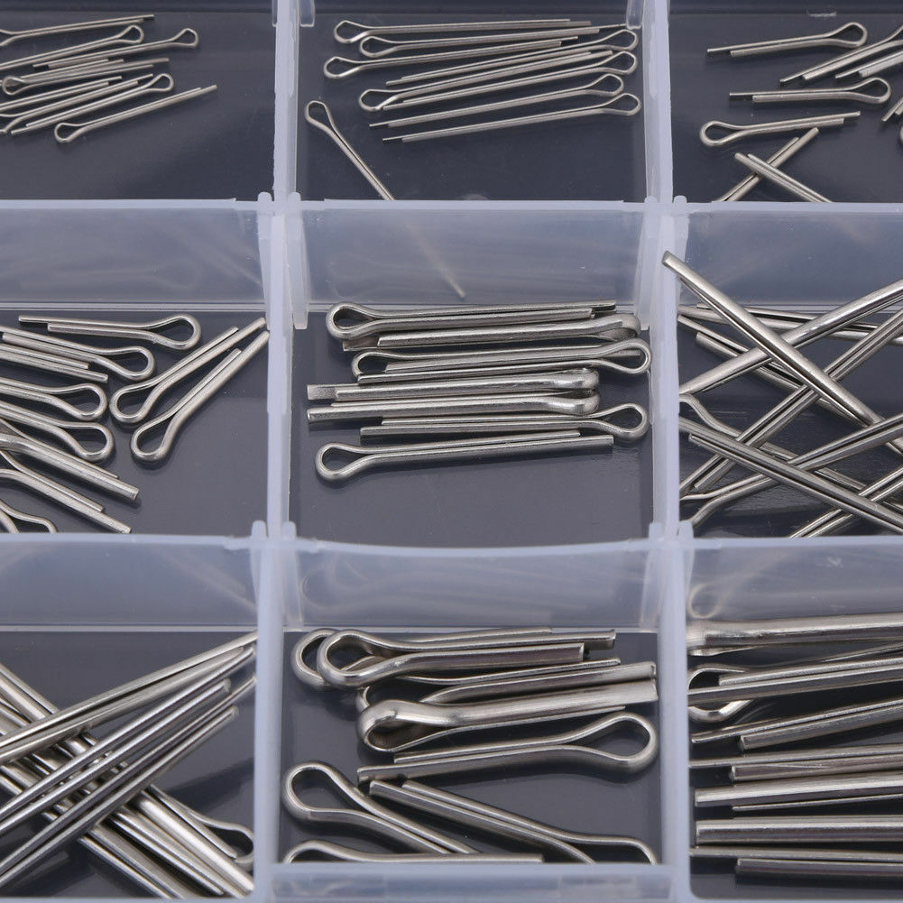 Assorted Metric A2 Stainless Steel Split Pins Split Cotter Pins Kit of 150 Pcs