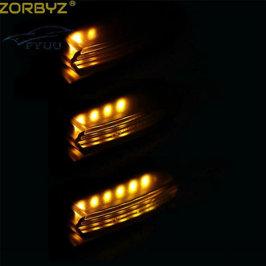 2 Flowing Water Mini LED Motorcycle Turn Signal Light Brake Clutch Lever Flasher