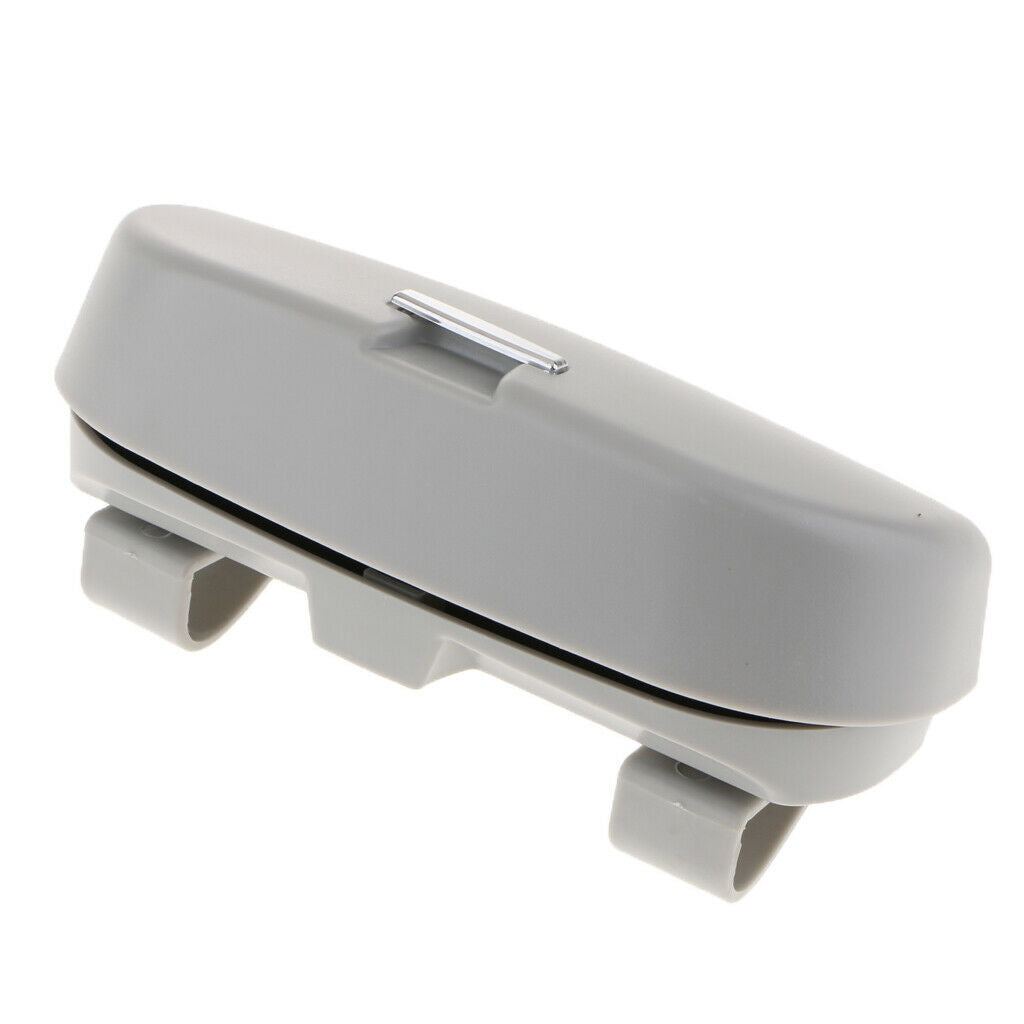 2PCS Car Overhead Console Sunglass Holder Lid Beige Front Eyewear Case Storage