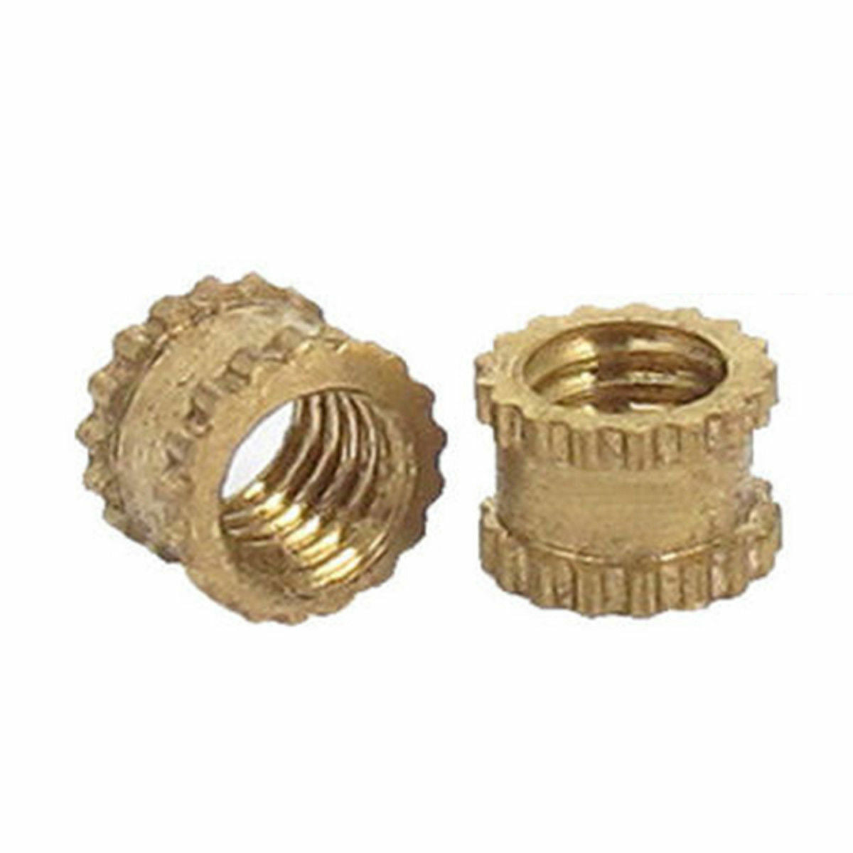 M3x3mm Brass Cylinder Knurled Threaded Round Insert Embedded Nuts 100PCS