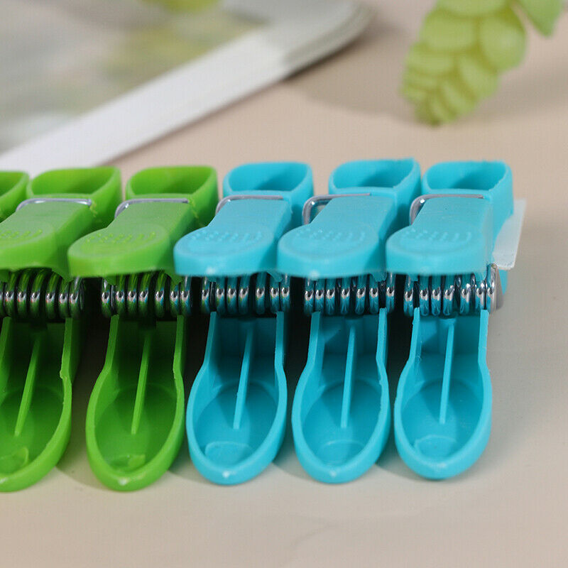 24Pcs Laundry Clothes Pins Hanging Pegs Clips Plastic Clothespins  Hangers T TL