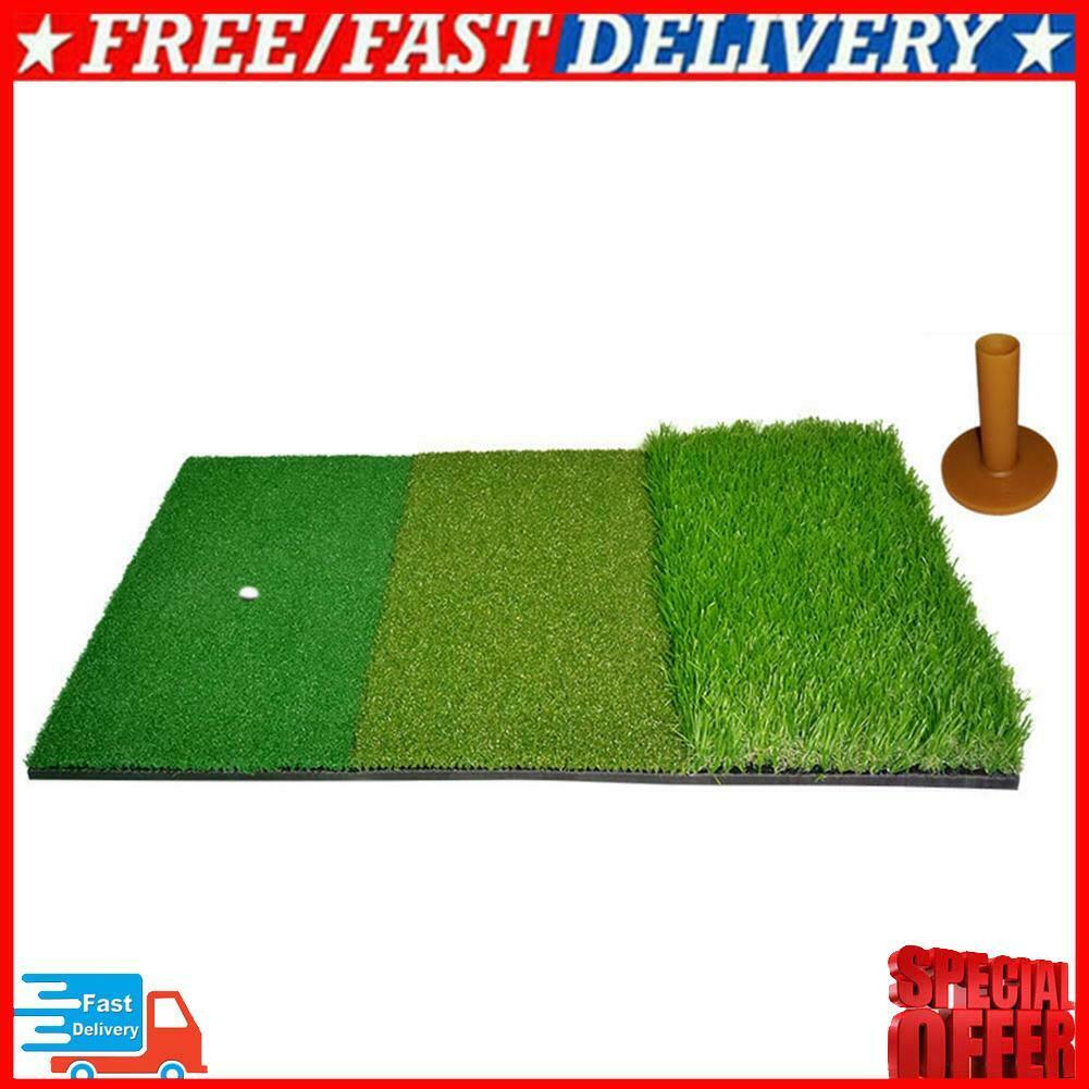 3 in 1 Golf Hitting Mats Training Lawn Outdoor Tri-Turf Grass Golf Putter Pads