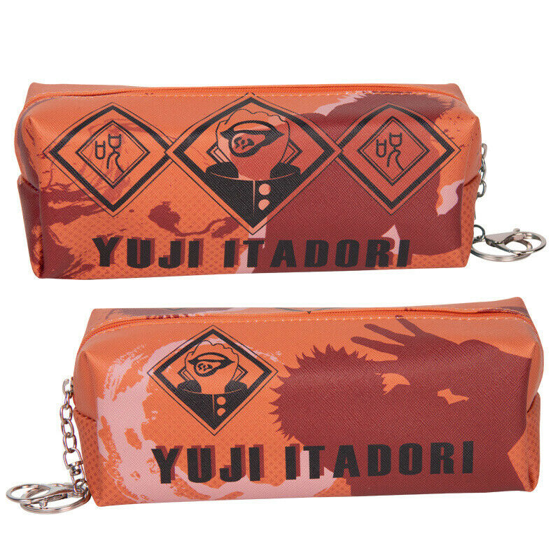 Anime Jujutsu Kaisen Itadori Yuji PU Leather Pencil Pen Case Bag Birthday Gift B