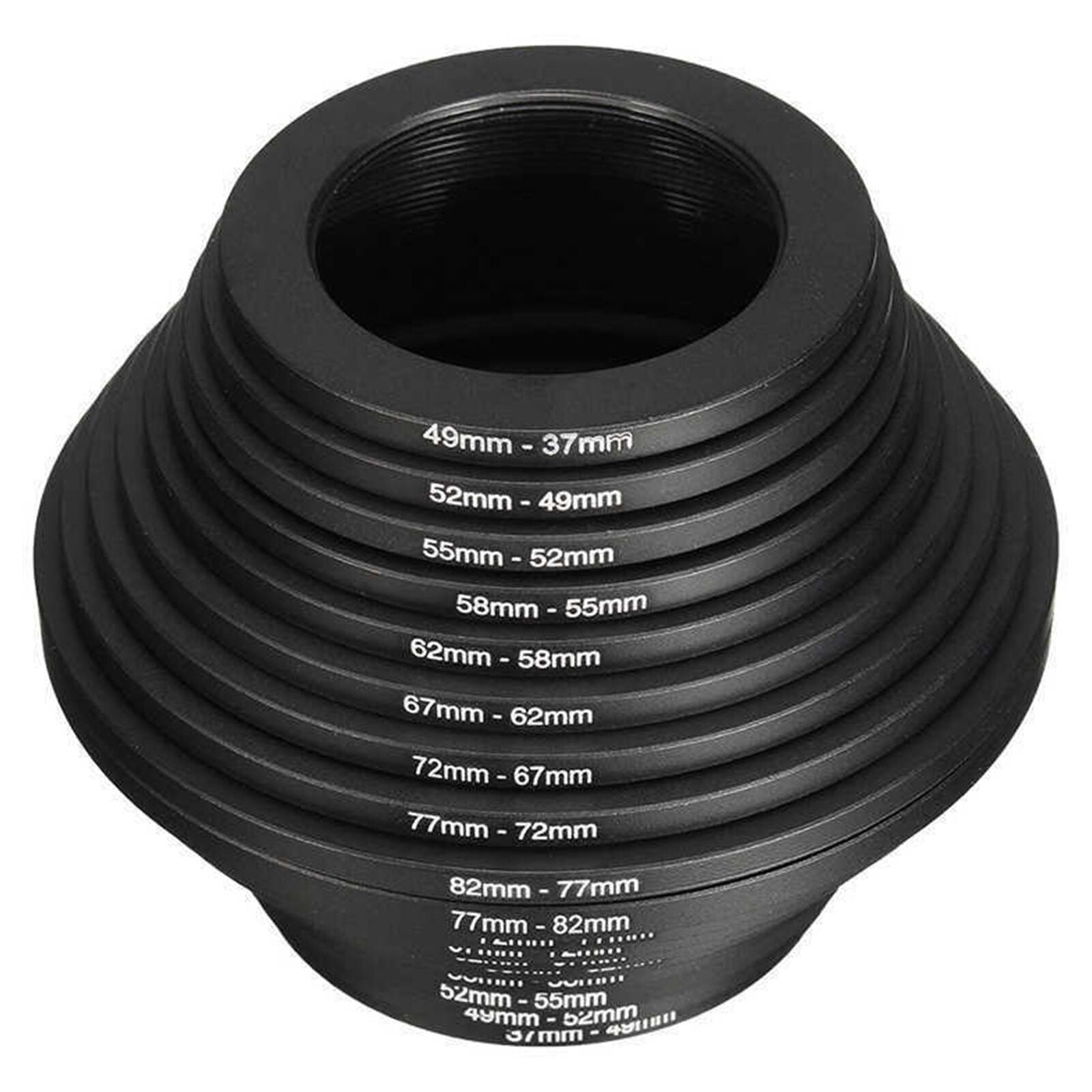 18pcs Step Up Down Lens Filter Ring Adapter Set 37 - 82mm For Canon Nikon Metal.