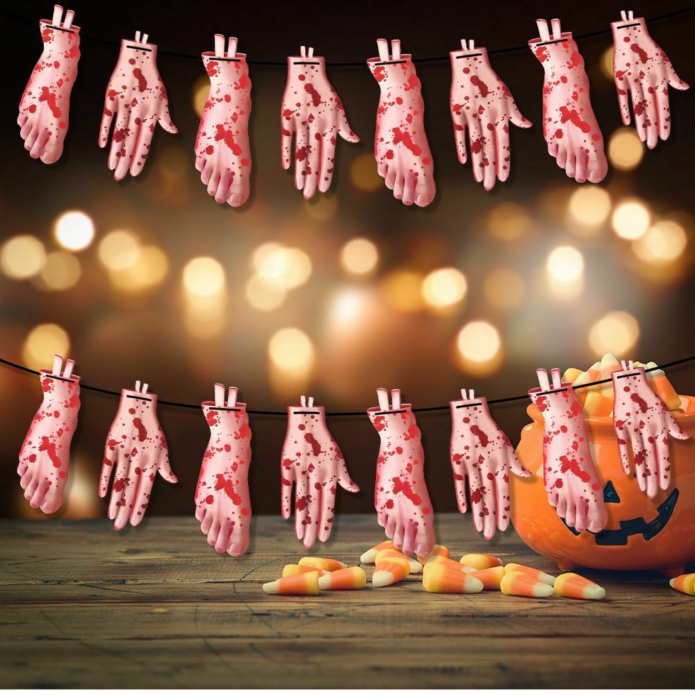 Ghost Happy Halloween Bloods Knives Halloween Paper Banner Home Decorations