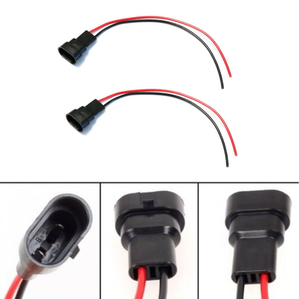 1Pair Universal 9006/9005 HB4 Fog Light Male Pre-wired Connector Plug Harness