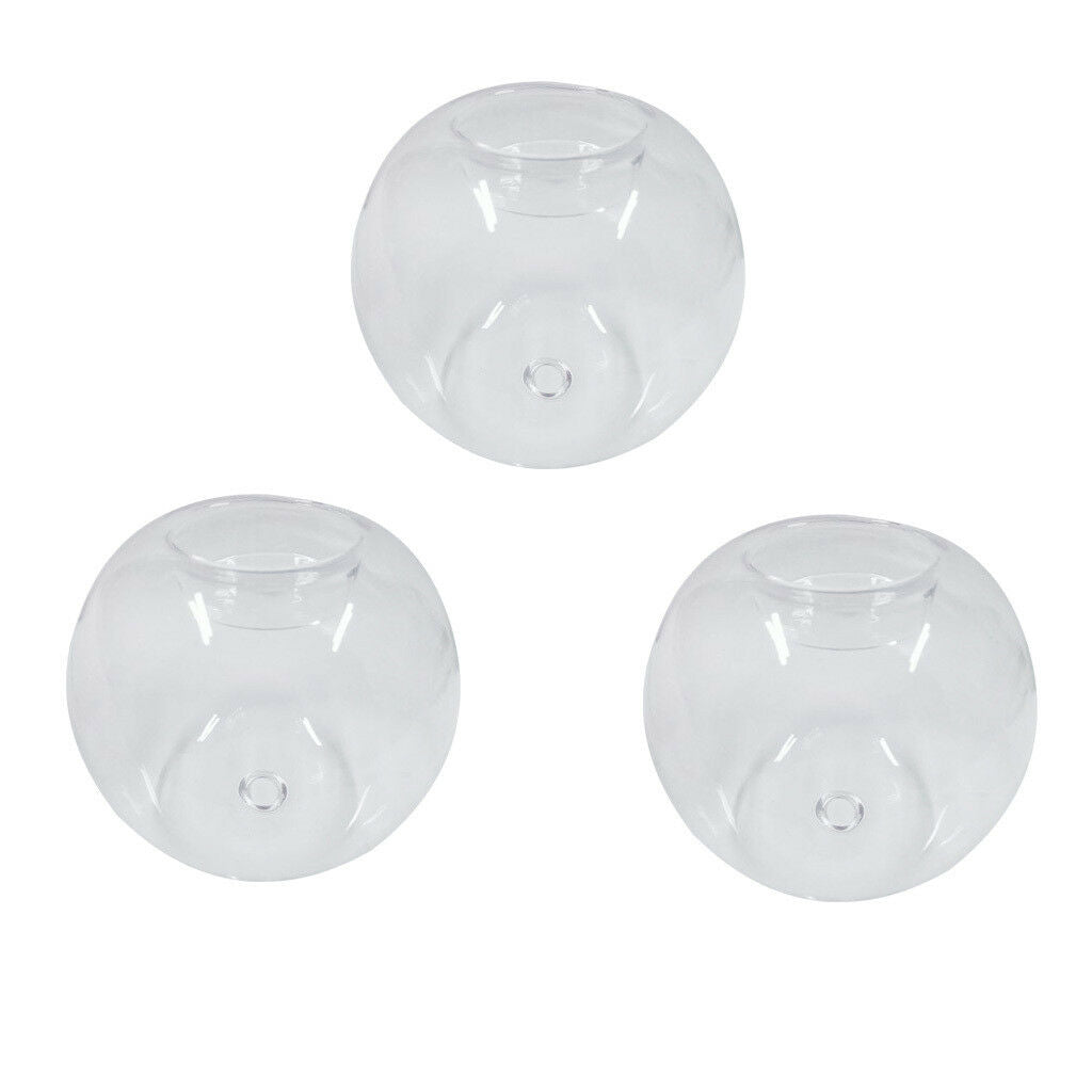 3pcs 8cm Glass Ball Shaped Candle Holder Wedding Party Table Centerpiece