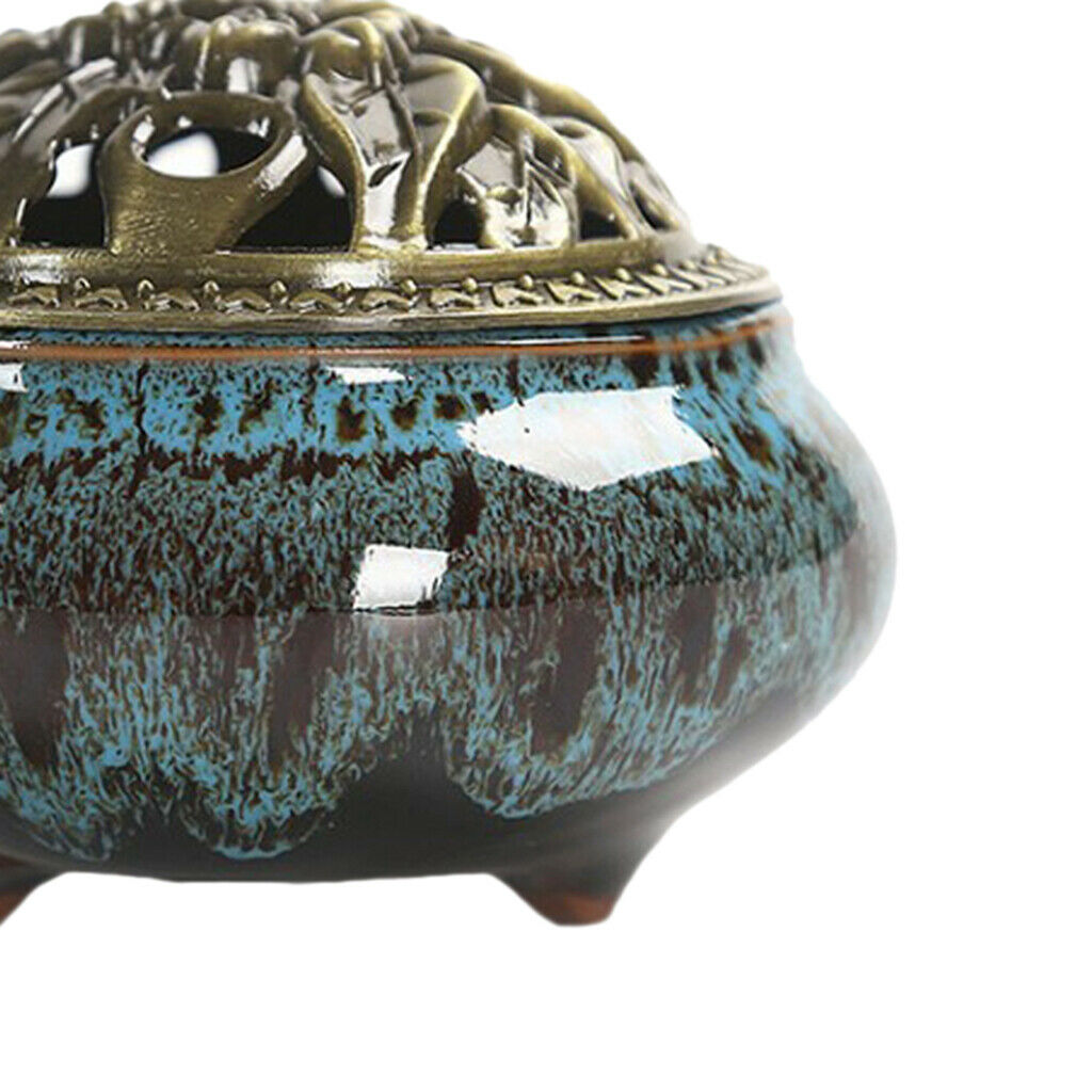 2pcs Ceramic Incense Burner Joss Stick Censer Holder Irregular-Pattern