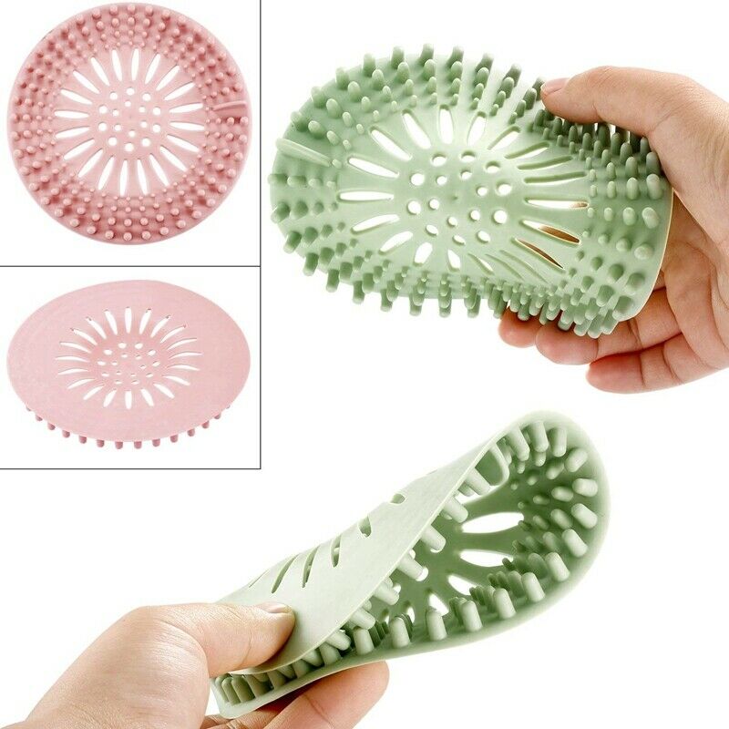 3 Pack Shower Drain Cover Premium Hair Catcher Upgraded Hair Stopper Rubber SiZ7