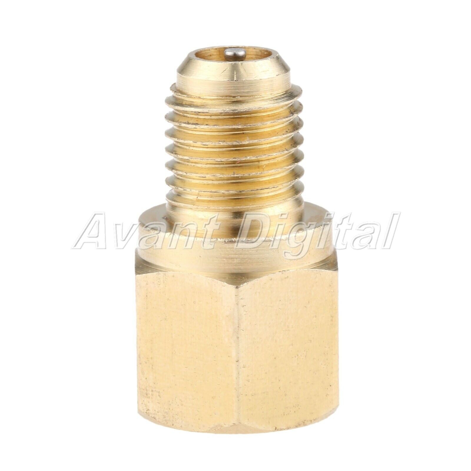 R134a Refrigerant Tank Adapter 1/2'' ACME Female x 1/4'' Male Flare Fitting Hot