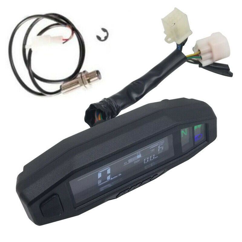 Motorcycle Speedometer Digital Odemeter Electric Injection Carb Meter 12000 RPM