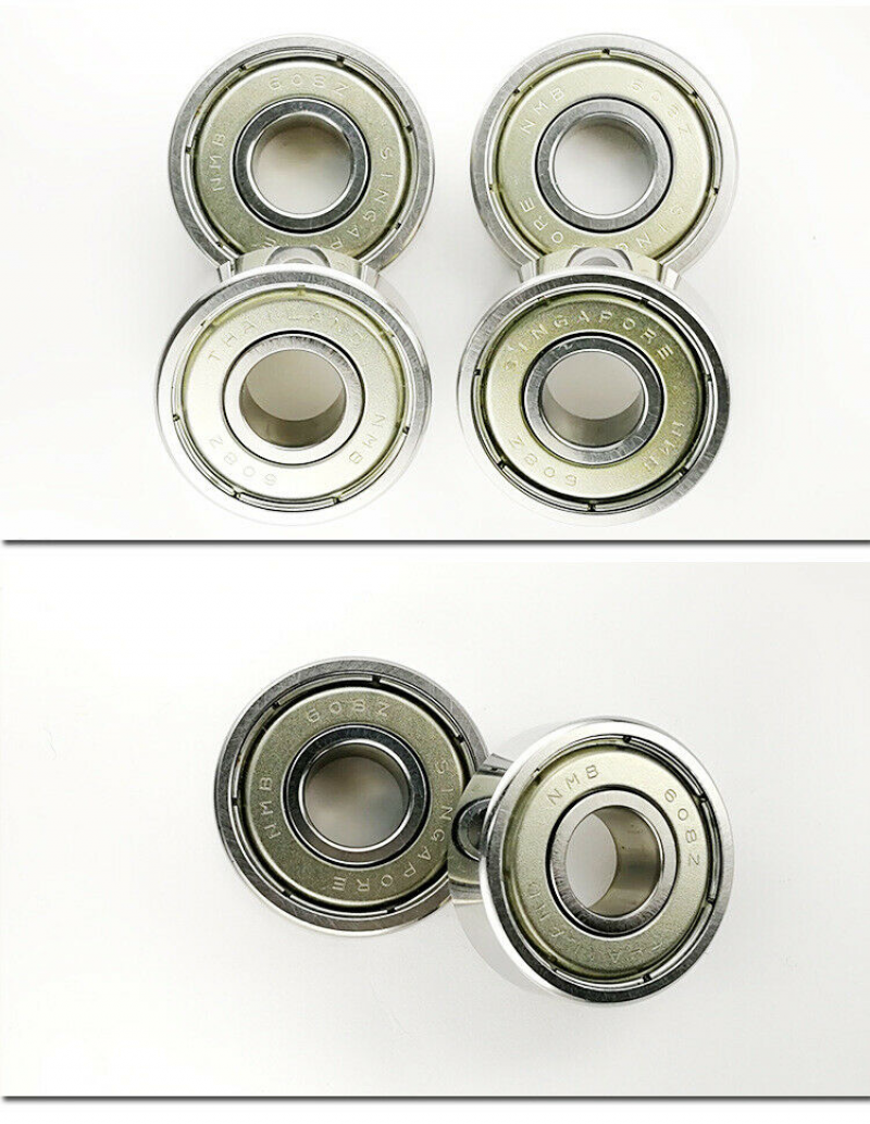 608-ZZ Ball Bearing Dual Shielded Metal Chrome Skateboard, 8x22x7, (10 QTY)