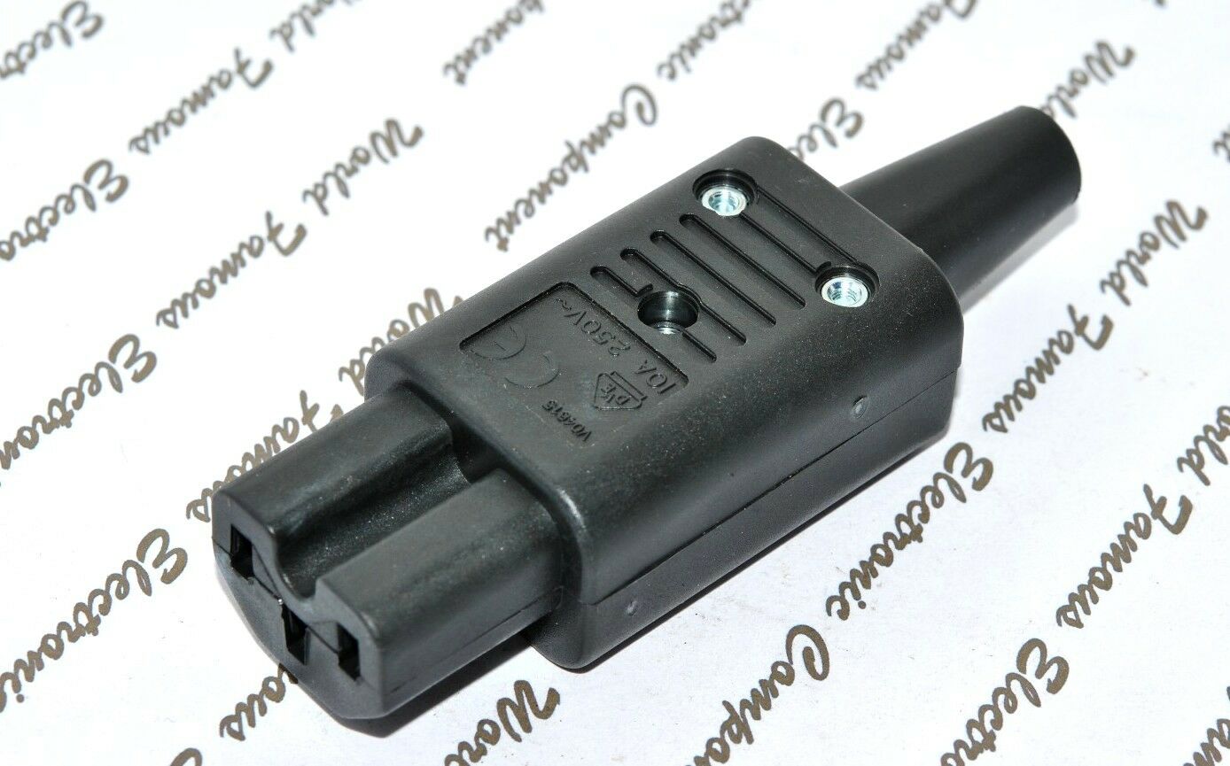 1pcs-SCHURTER 4781-0100 IEC C15 15A 250Vac  Re-wireable Female Plug -Connector