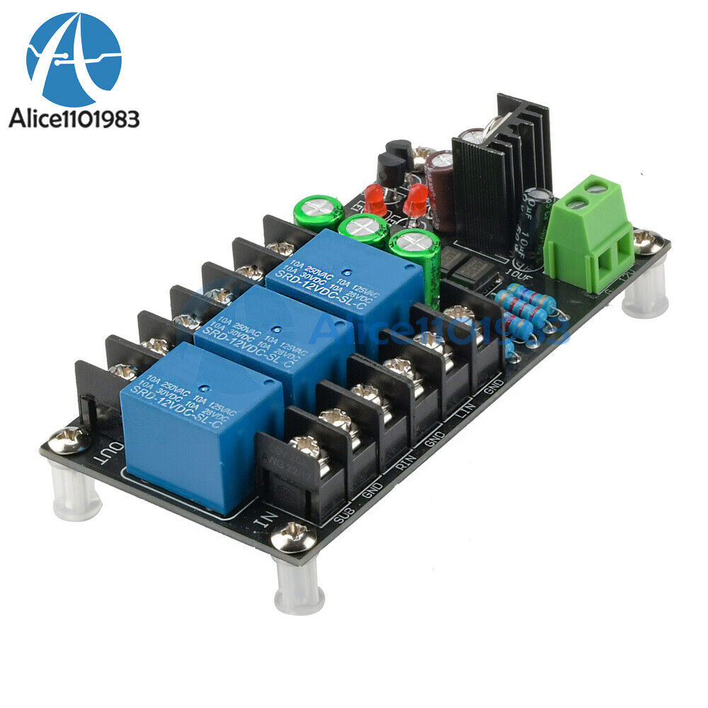 AC 12V-15V Stereo 2.1 Audio Amplifier Speaker Protection Delay Turn On Board NEw