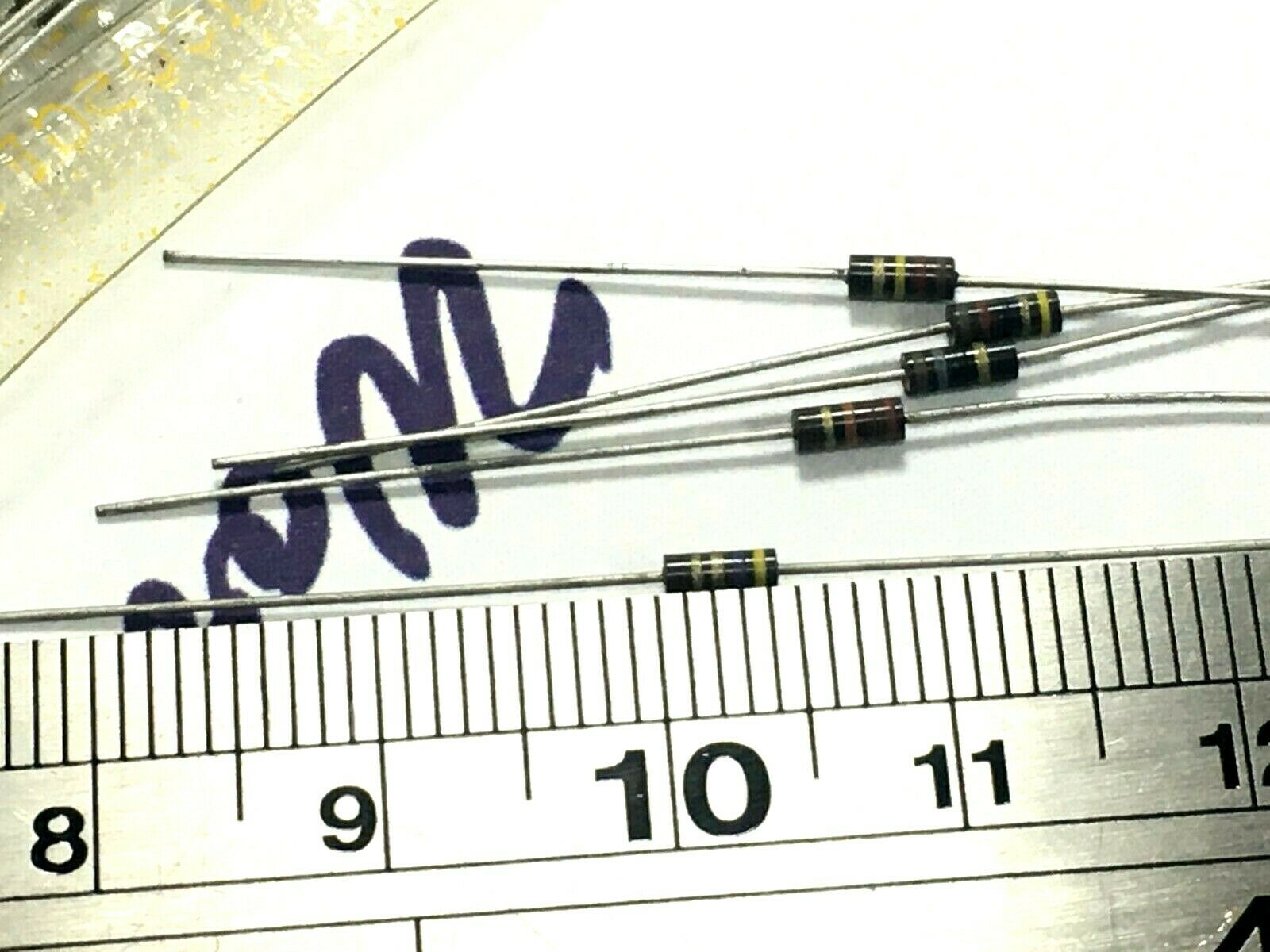 10pcs - RCR05G474KS 470K 1/8W 0.125W 10% Carbon Composition Resistor