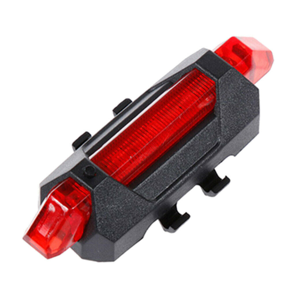 Pack of 2 Bike LED Rear Light Cycling Taillight USB Rechargeable Red+Blue