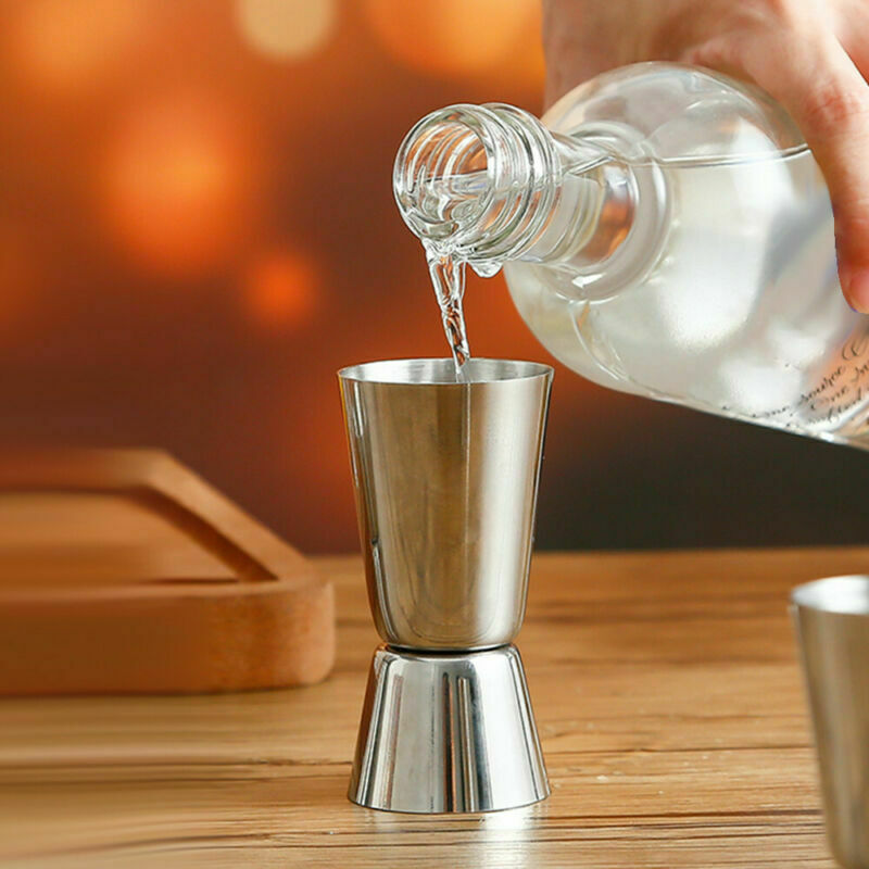 25/50ML Steel Jigger Double Shot Drink Spirit Measure Cocktail Measure Cup Home