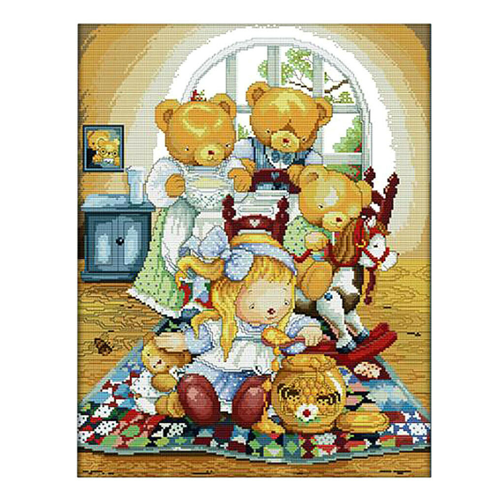Handmade Family Bears Cross Stitch Embroidery Kit