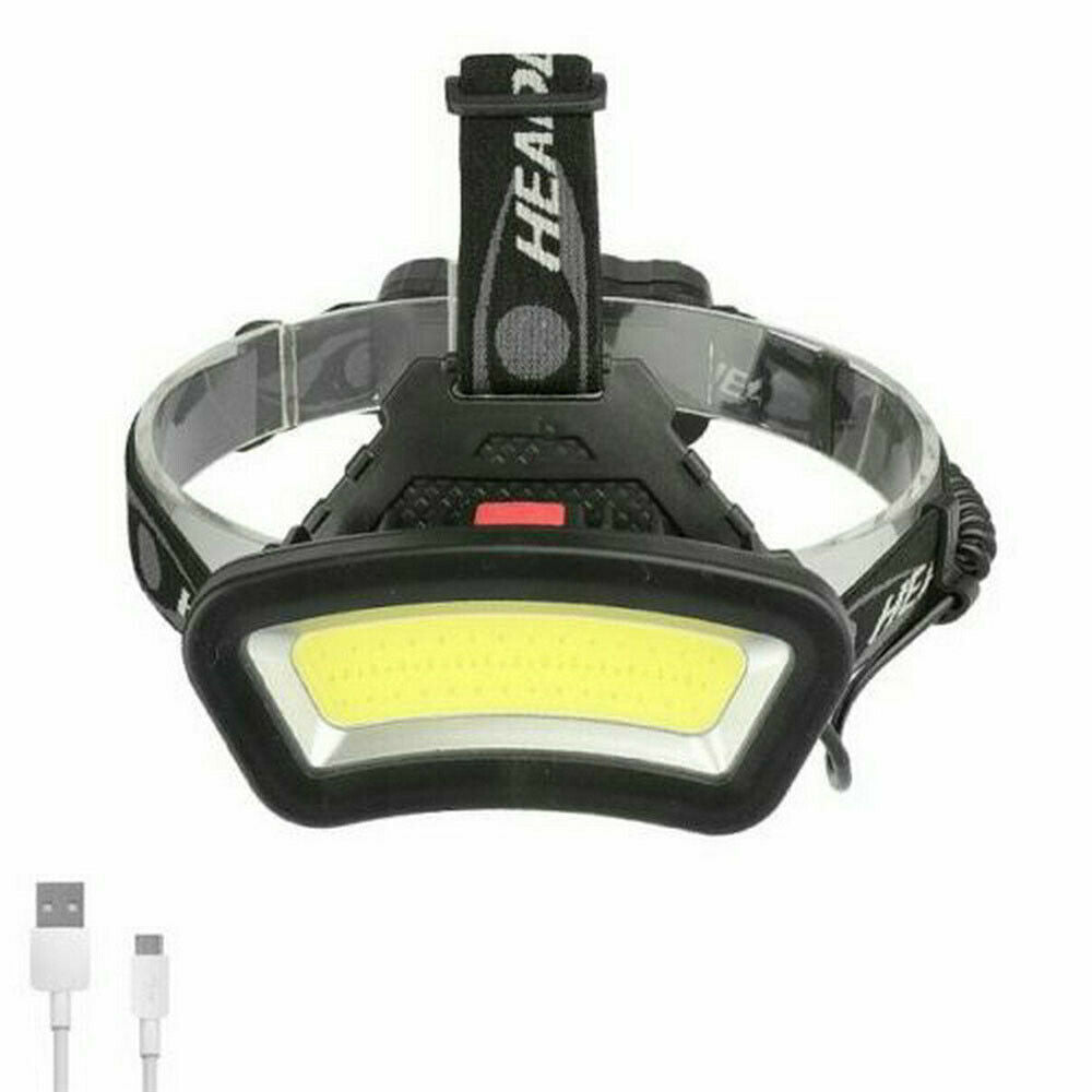 80000LM COB LED Headlamp Headlight Torch USB Rechargeable Flashlight Work-Lights