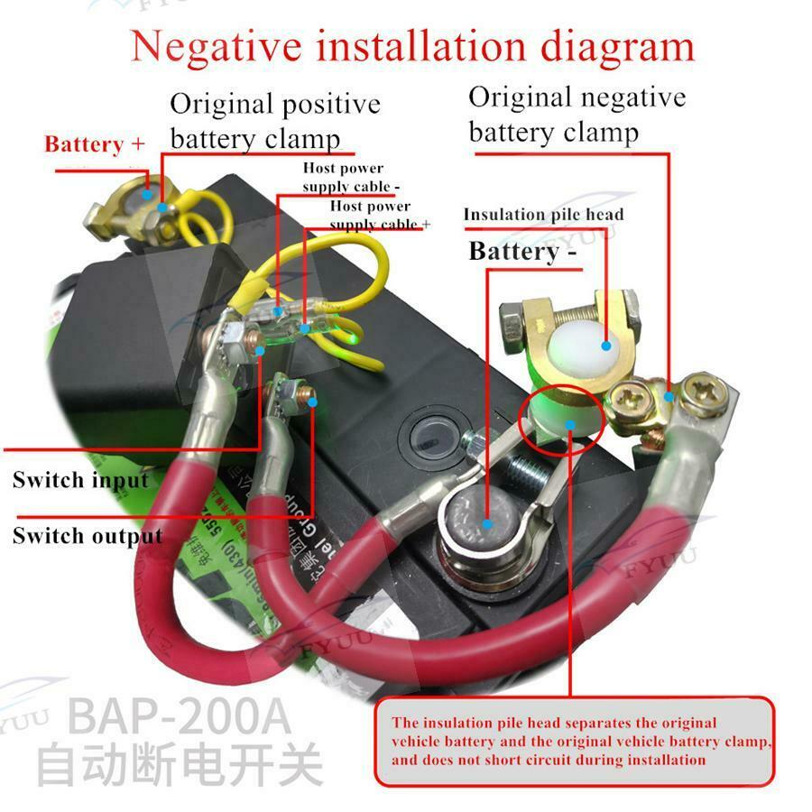 12v Car Battery Disconnect Cut Off Isolator Master Switches 2 Pcs remote control