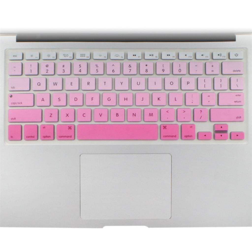 English Silicone Keyboard Skin Cover Protector for   Air 13" 15" Pink