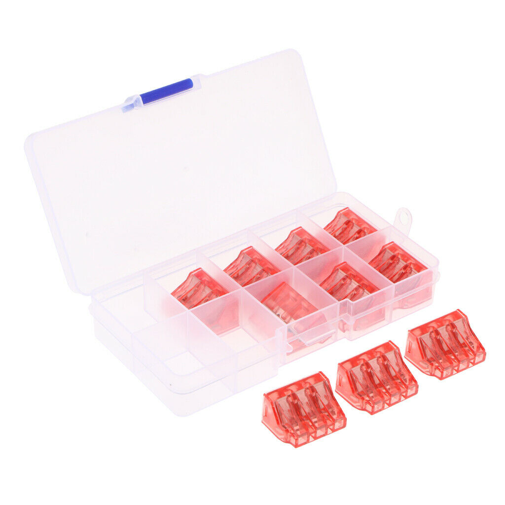 VSE-103DCH 3 Pole Electrical Clamp Wire Cable Lead Connector Terminal Block