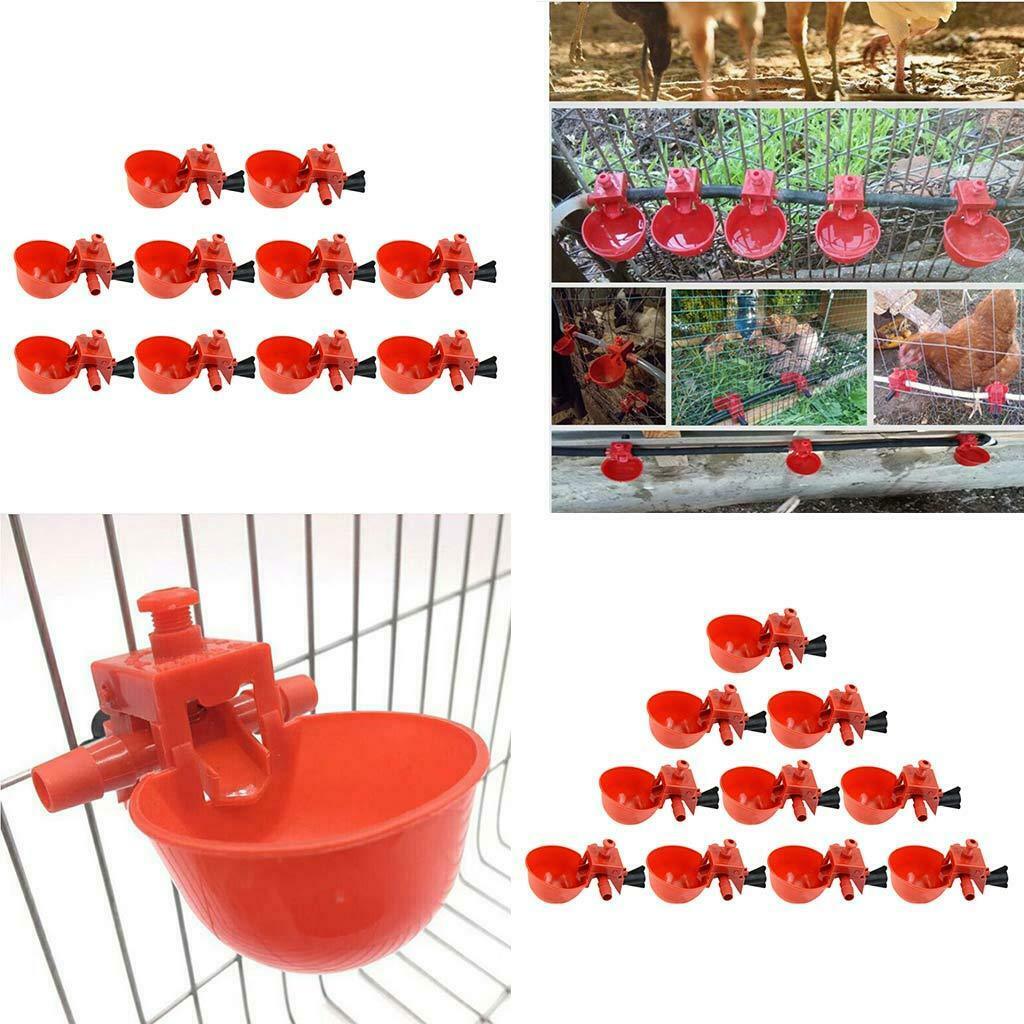 Pack of 20 - Automatic Chicken Waterer Drinker Cups with Ring - Water Dispenser