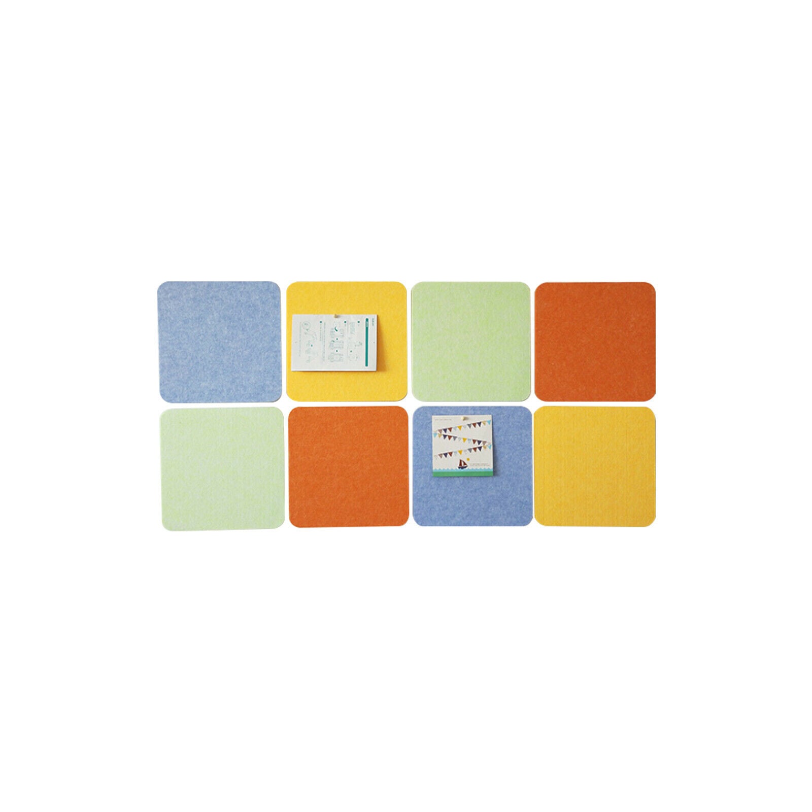 8 PCS Colorful Felt Bulletin Memo Boards Self-adhesive Photo Display Wall Decor