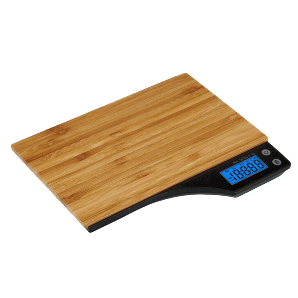 Digital Food Scale,Natural Bamboo Platform,11lbs Capacity for Kitchen Scale
