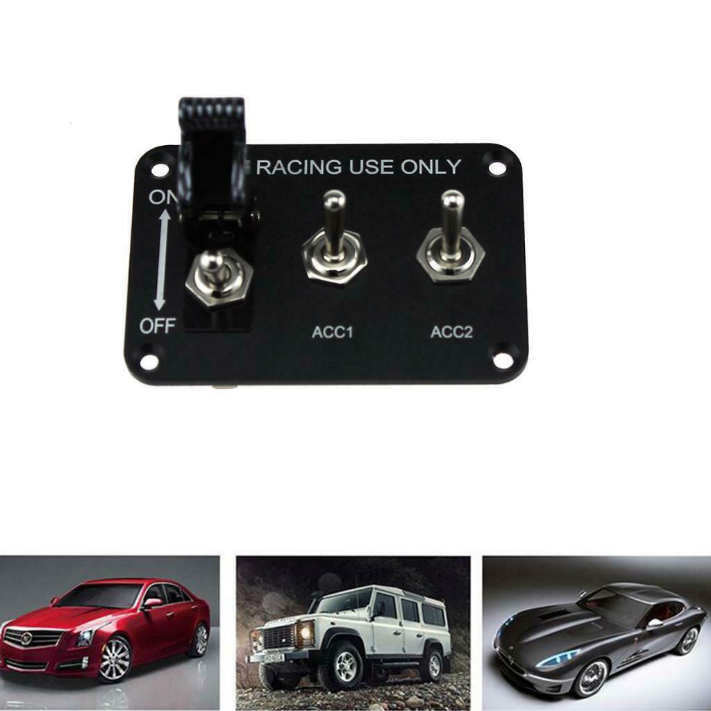 Car Marine Boat 12V/20A 3 Gang SPST Toggle Switches Control Aluminum Panel
