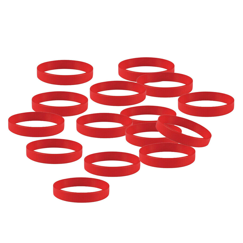 60x Silicone Wristbands Blank Sports Bracelet Elastic Bangle 4 Colors Gift
