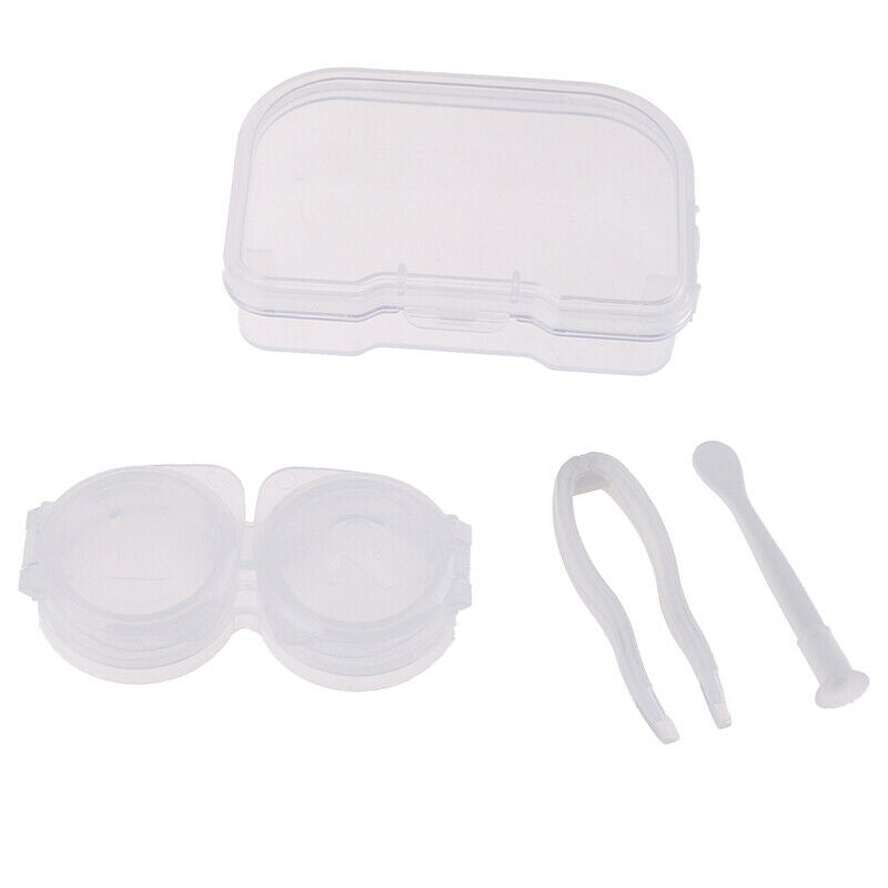 Invisible glasses Box Holder Container Case Soak Storage Eyecare Kit ToolsS_DD