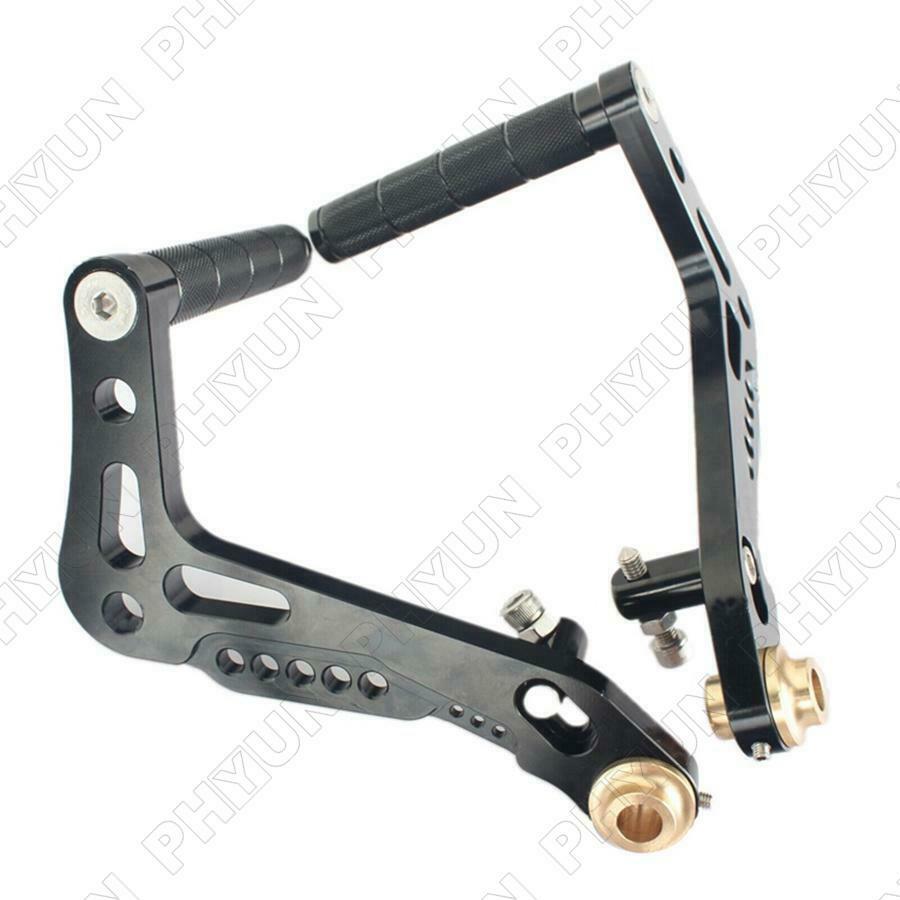 Black Go Kart Foot Pedals Pegs Brake Accelerator Universal Aluminum Alloy