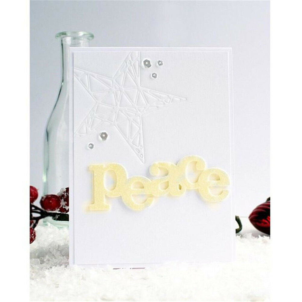 Greeting Words peace Metal Cutting Dies For DIY Scrapbooking Card Craft De.l8