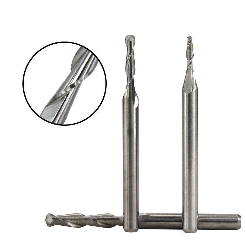 The New 3.175 Spiral Ball End Milling Cutter Set of 10