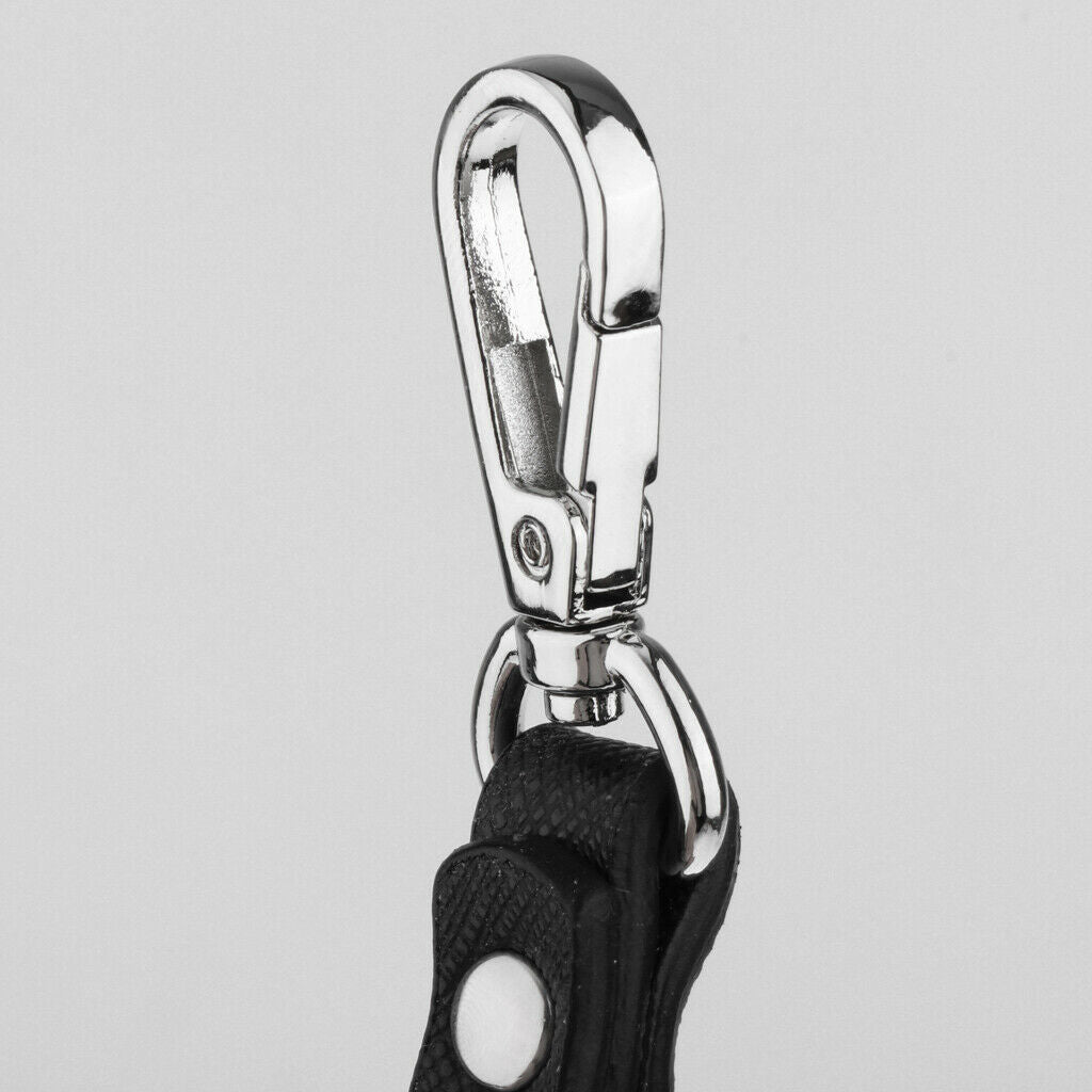 2pcs Black Leather Keychain Vachetta Wrist Strap for Wristlet Purse Key NEW