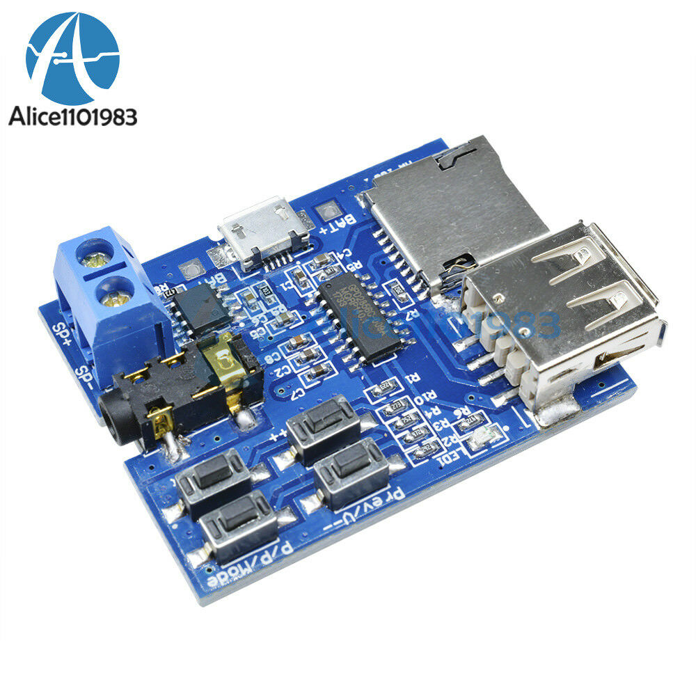2Pcs TF/U Disk MP3 Format Decoder Board Amplifier Decoding Aaudio Player Module