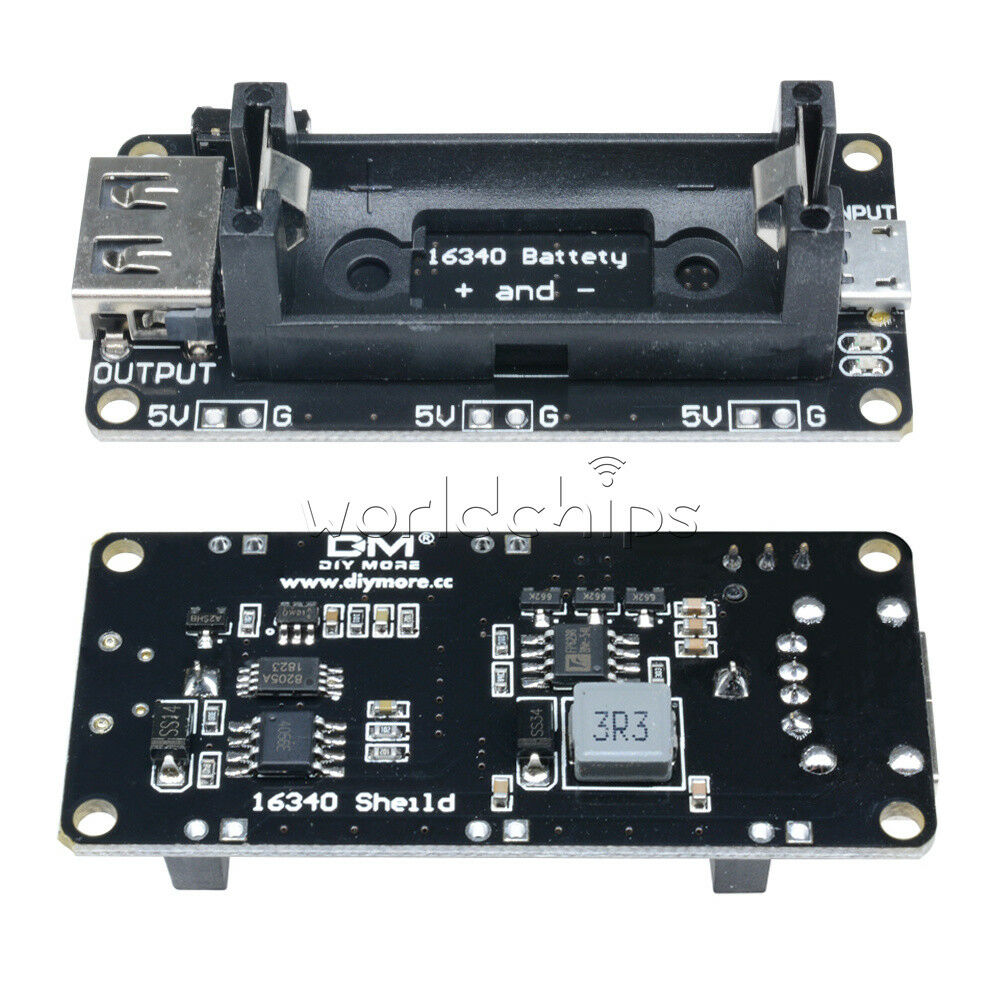 3.3/5V Micro USB 16340 lithium Battery Shield Mobile Power Charging Module