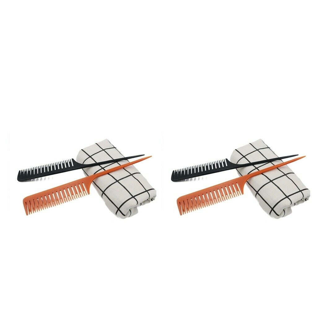 Set of 4 Anti-static Weaving Highlighting Foiling Comb Styling Rat Tail