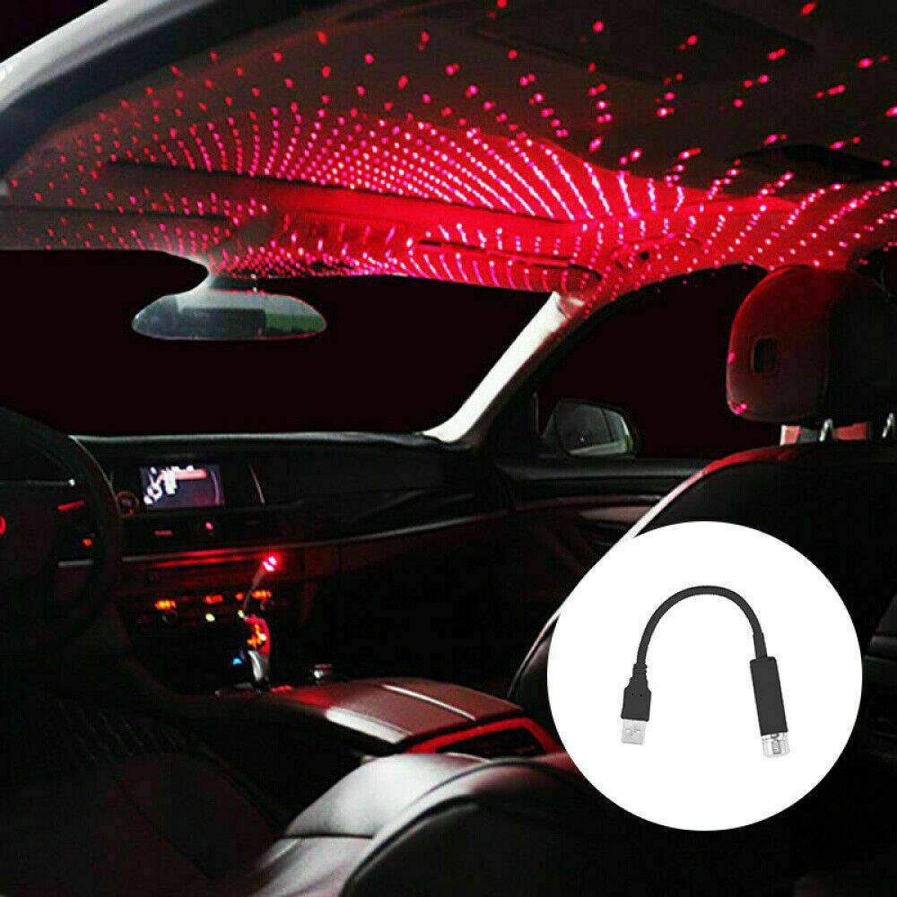 Car Interior LED Romantic Atmosphere RED Light USB Charge Floor Decor Lamp Decor