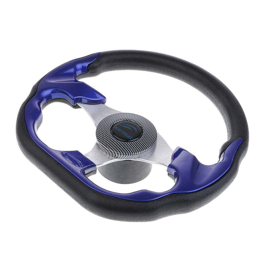 320mm Battle Style 3-spoke Marine Steering Wheel with Soft Foam Grip 3/4"